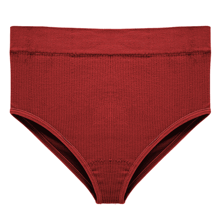 Fulorrnie Underwear for Women Plus Size Seamless Comfort Breathable Panty High Waist Elastic Stretchable Panties Red XL