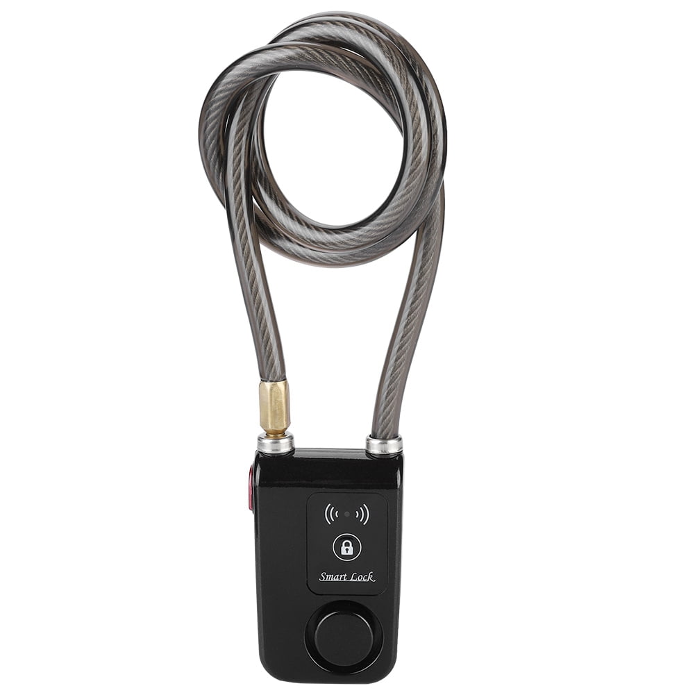 YAHHU 31.5 in / 80 cm Smart Keyless Bluetooth Lock Waterproof 110dB Wire Rope Anti-theft Alarm Bicycle Lock