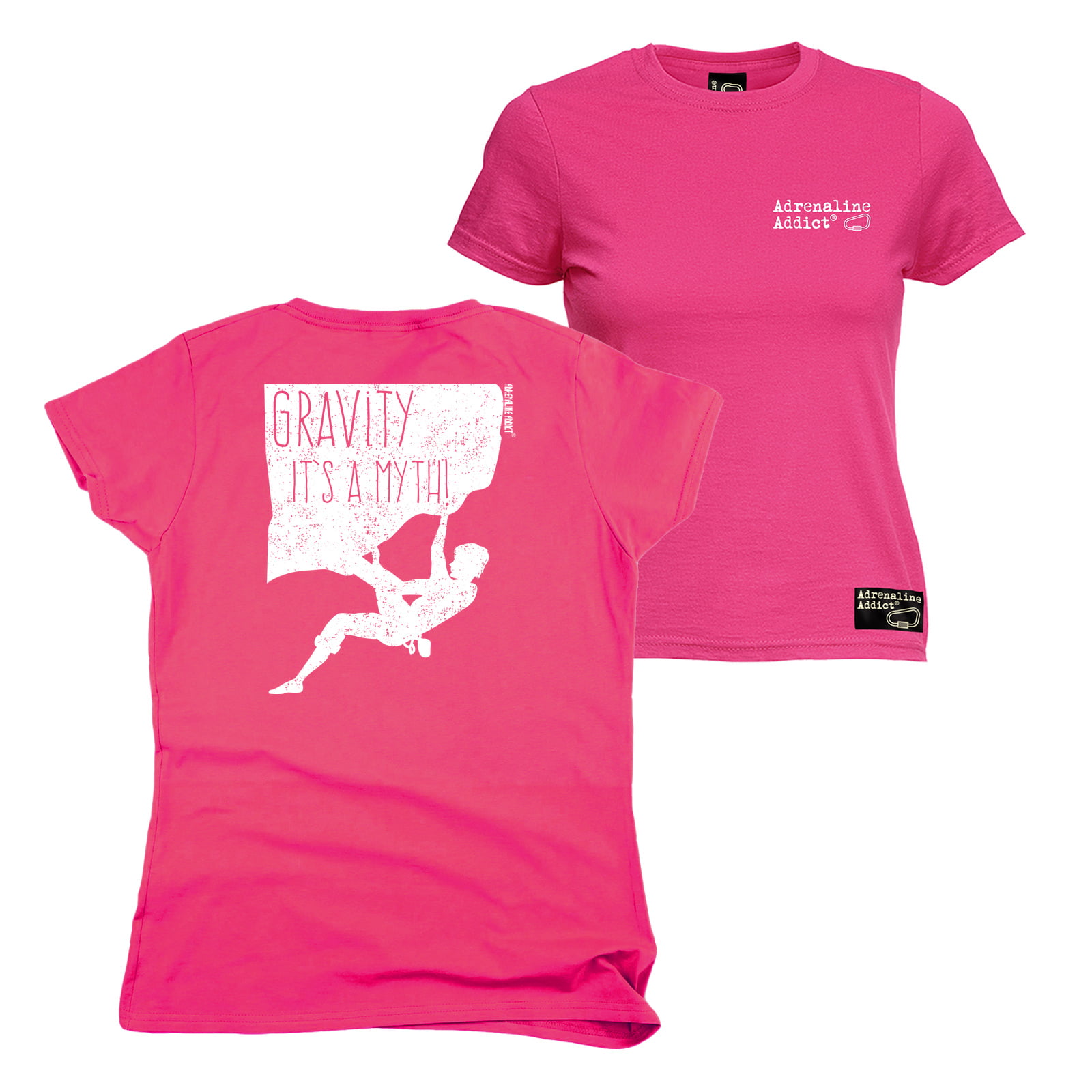 Rock Climbing Tops T-Shirt Funny Novelty Womens tee TShirt Gravity Is A Myth 