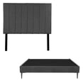 thumbnail image 1 of Box Base Cama Slim Queen Size+ Cabecera Argos Gris Carbon, 1 of 6