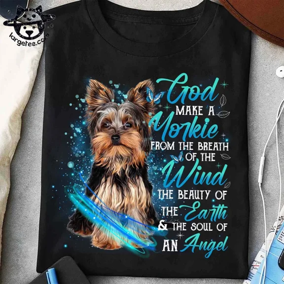 Yorkie Blessed Creation Beautiful Pup Inspired Spiritual Art Unisex T-Shirt, up to size 5XL