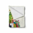 thumbnail image 2 of 21st Birthday Soft Flannel Fleece Throw Blanket, Colorful Design Happy Birthday Themed Image with Geometrical Castle Print, Cozy Plush for Indoor and Outdoor Use, 50" x 60", Multicolor, by Ambesonne, 2 of 6