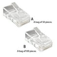 thumbnail image 3 of ZLight Internet Cable Connector Portable Transparent Ethernet Network Connectors 50 Pieces 1Set, 3 of 6