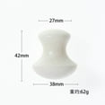 thumbnail image 2 of Mushroom Shaped Gua Sha Tool Made of Rose Quartz - Ergonomic Face and Body Massage Roller, Portable for Wrinkle Reduction and Relaxation, Natural Jade Material, 2 of 5