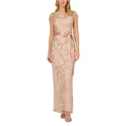Adrianna Papell Cascading Floral Column Gown