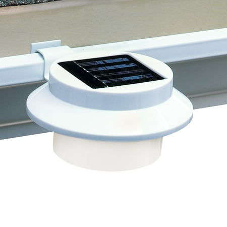 Solar Powered Led Gutter Safety Outdoor Light Easy Install White Solar Powered Led Gutter Safety Outdoor Light Easy Install White
