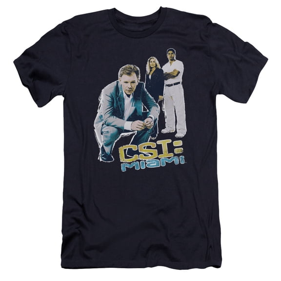 Csi Miami Perspective Premium Canvas Adult Slim Fit 30/1 T-Shirt Navy