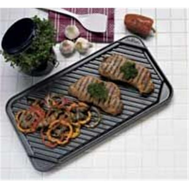 CHEFS DESIGN NonStick Double Burner Reversible Grill Griddle