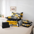 thumbnail image 5 of Homewish Ice Hockey Club Bedding Comforter Set 7pcs for Kids, Fashion Stripes Lines Queen Bedding Sets, Modern Sports Athlete Reversible Queen Sheet Sets, Ultra Soft Bedroom Decor, 5 of 7