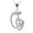 Silver, variant on YYKihy Gifts For Mom Sterling Silver Mother's Day Daughter Love Heart Necklace Pendant
