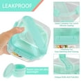 thumbnail image 4 of Salad Container Leakproof Salad Bento Box with 3 Compartments Tray Reusable Salad Lunch Box with Salad Dressing Cup Bento Salad Bowl Microwave Safe for School Work Picnic Trips, 4 of 9