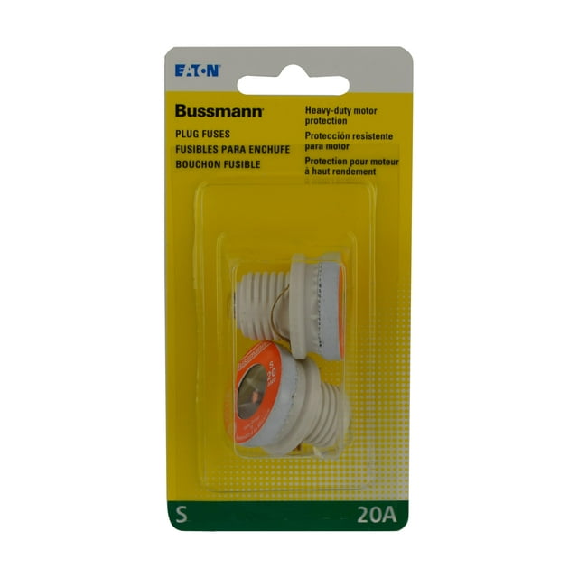 Fusibles Bussmann BP/S-20, 20 A, tipo S, 125 V, con retardo temporal, paquete de 2