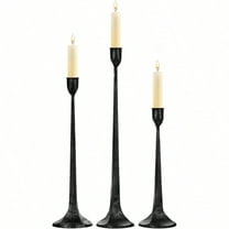 Iron Taper Candle Holder Set of 3 - Decorative Tall Candle Stand Candlestick Holder for Wedding Dining Table Party Decoration