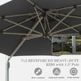 thumbnail image 4 of Domi Outdoor 9.68FT Round Cantilever Umbrella with Center Pole, UV-Resistant Canopy, Wind Vent, Tilt & Crank System—Ideal for Patio, Garden, Deck, Pool, Outdoor Dining, 4 of 7