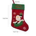 thumbnail image 3 of Christmas Snowman Stocking Bag, Gift Bag Ornament Pendant with Festive Design and Classic Style, Tree Hanging for Home, Fireplace, Holiday, Party, Seasonal, Gift, Decor, Green, 3 of 7