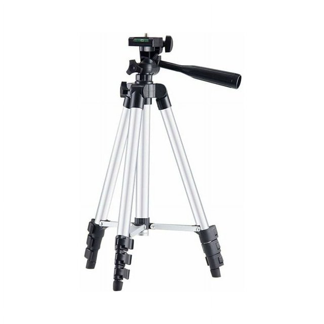 Trípode telescópico Trípode para máquina niveladora láser Nivel láser de burbuja cruzada Láser giratorio Sitio de construcción Nivel de línea láser Compatible con Dewalt Makita, Plata, Una