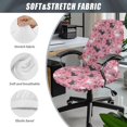 thumbnail image 5 of Xixirimido Schnauzer Dog Rose Pink Print Office Chair Covers Stretchable Computer Gaming Chair Cover, Universal Desk Chair Covers Removable Rotating Chair Slipcover with Button, Large, 5 of 6