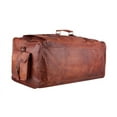 thumbnail image 5 of 28'' Genuine Leather Flap duffel Bag travel gym overnight weekend Leather bag, 5 of 5