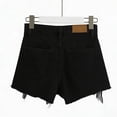 thumbnail image 4 of Distressed Jean Shorts for Women - Ripped Cut Off Denim Shorts - Lightweight Summer Casual High Waisted Washed Jeans Shorts with Pockets, Black xxl, 4 of 9
