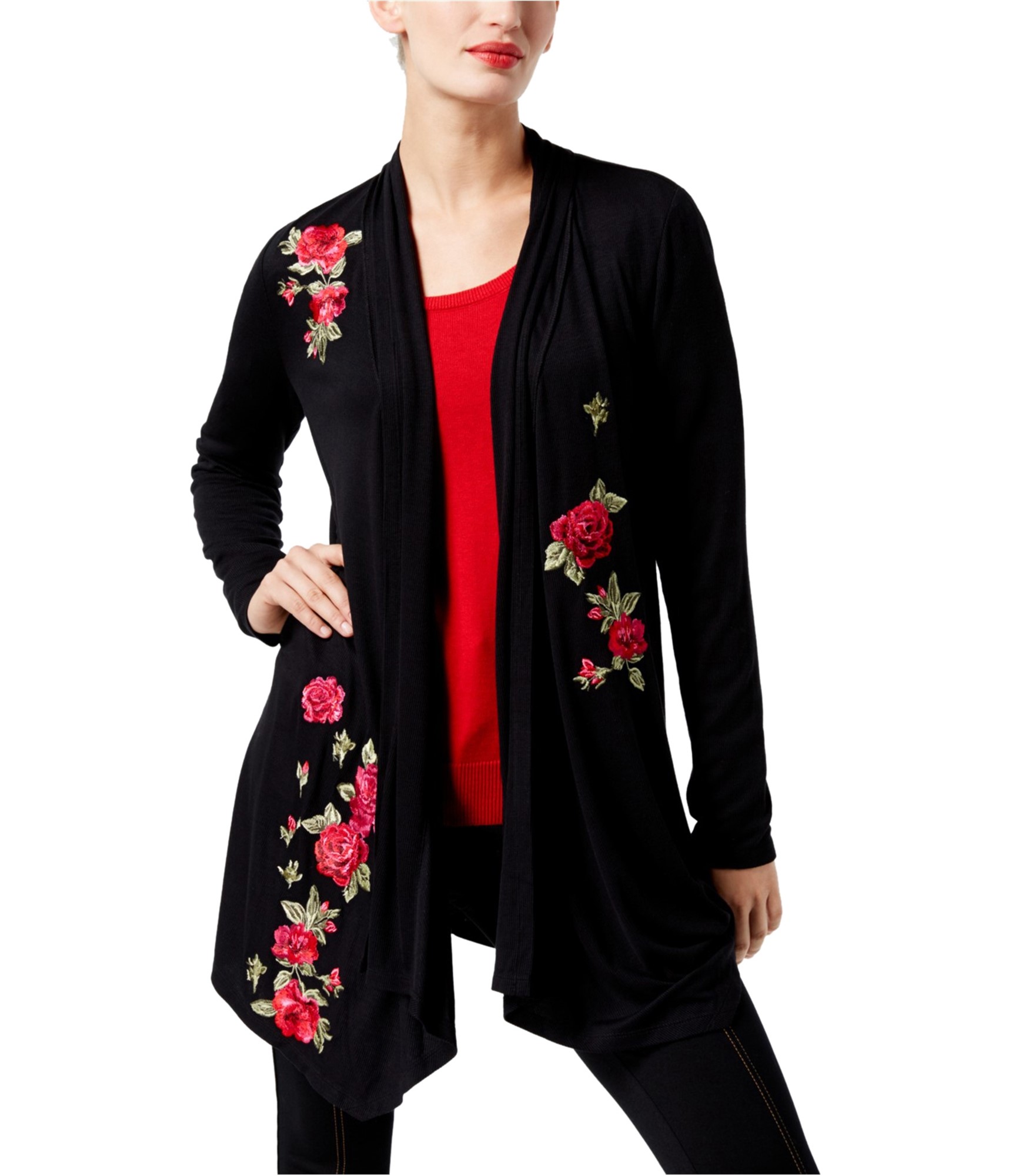 women's embroidered cardigan sweater