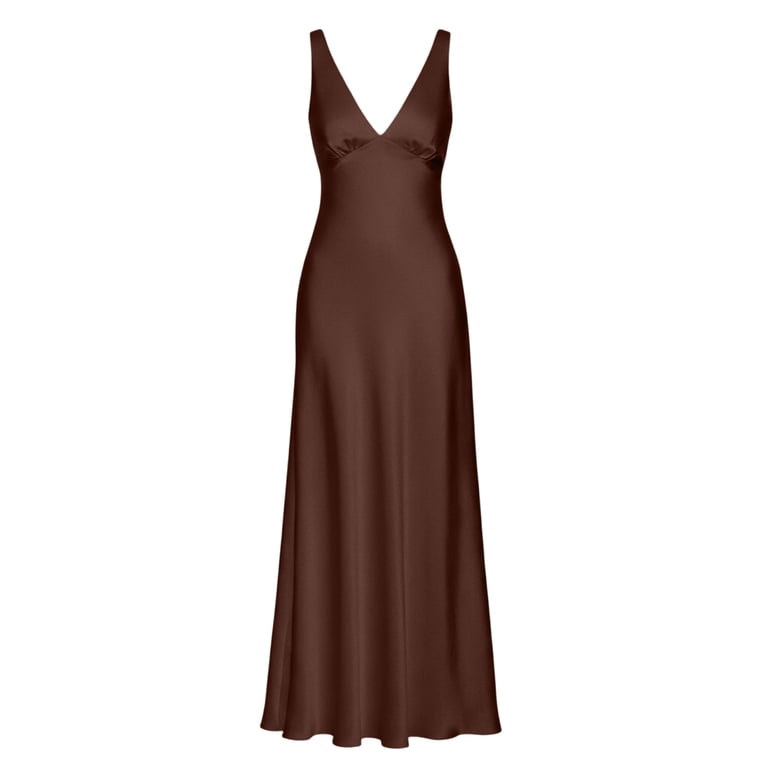 coffee bridesmaid dresses Coffee Chiffon Knee Length Vintage Bridesmaid Dress