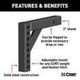 thumbnail image 2 of CURT 17120 Replacement Weight Distribution Hitch Shank, 2-Inch Receiver, 5-5/8-Inch Drop, 8-7/8-Inch Rise, 2 of 3