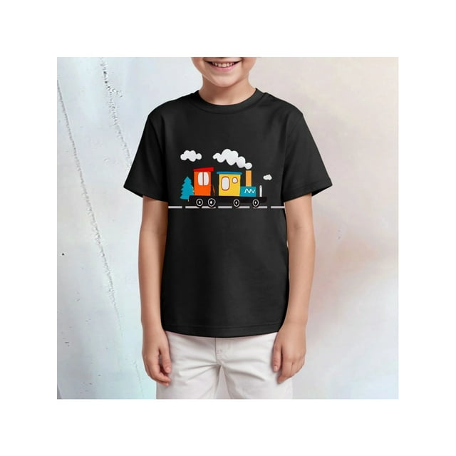 Gerichy T-Shirts Garçons, T-Shirt 4 Juillet Garçons Manches Courtes Colorées Bébé Rentrée Scolaire Imprimé T-Shirt pour Garçons et Filles T-Shirts Manches Courtes Garçons