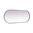 thumbnail image 5 of Elegant Decor Metal Frame Oval Mirror 30x72 Inch in Black, 5 of 12