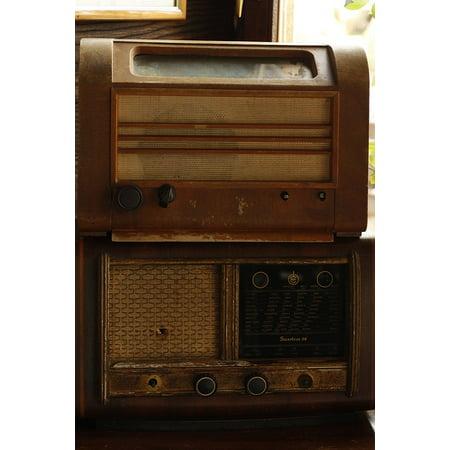 Canvas Print Equipment Music Old Radio Retro Audio Vintage Stretched Canvas 10 x (Best Vintage Audio Equipment)