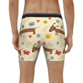 thumbnail image 4 of Rateoe Dachshund Dog And Flower Print Men’s Underwear Boxer Briefs Soft Comfortable Underwear Boxer Briefs, Long Leg Briefs,Anti-chafing Boxer Briefs, 4 of 7