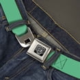 thumbnail image 2 of Buckle-Down Belt, Seatbelt Buckle Belt, Solid Rainforest Green, 30 to 44 Inches, 2 of 9