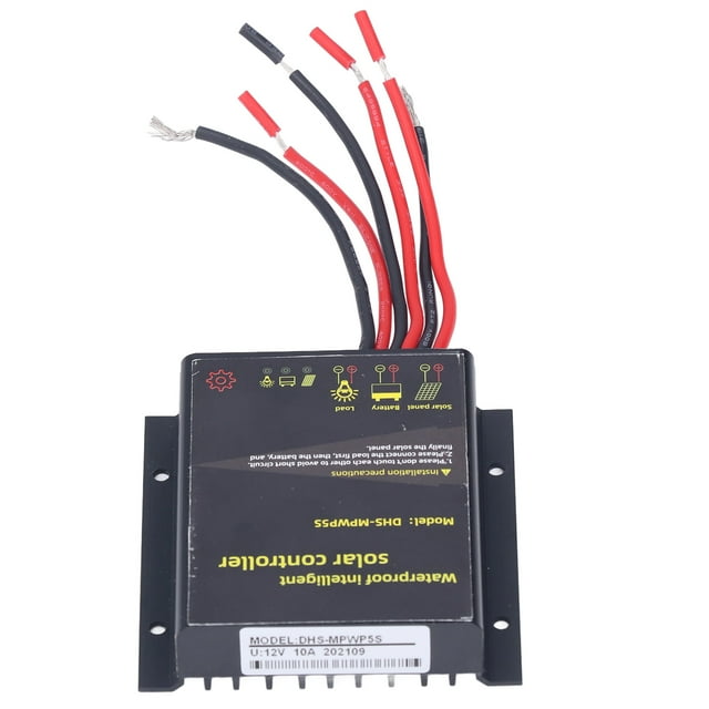 Controladores De Carga De Batería, Controlador Solar Inteligente De Modo De Descarga Ajustable A Prueba De Agua IP65 De Alta Eficiencia Para Baterías De ácido De 12V