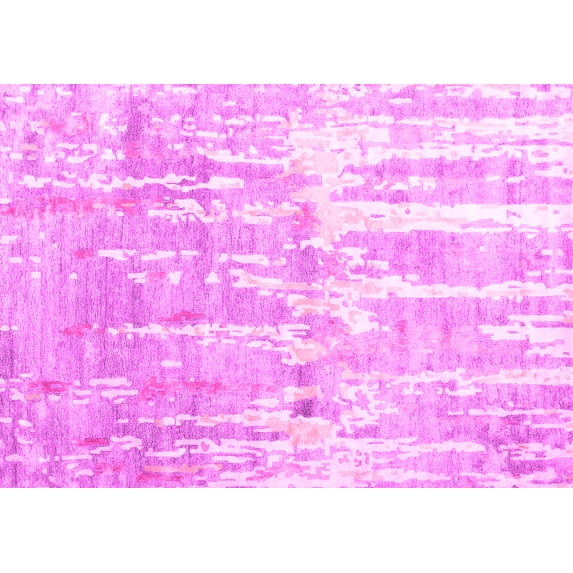 Ahgly Company Indoor Rectangle Abstract Pink Contemporary Area Rugs, 8' x 10'