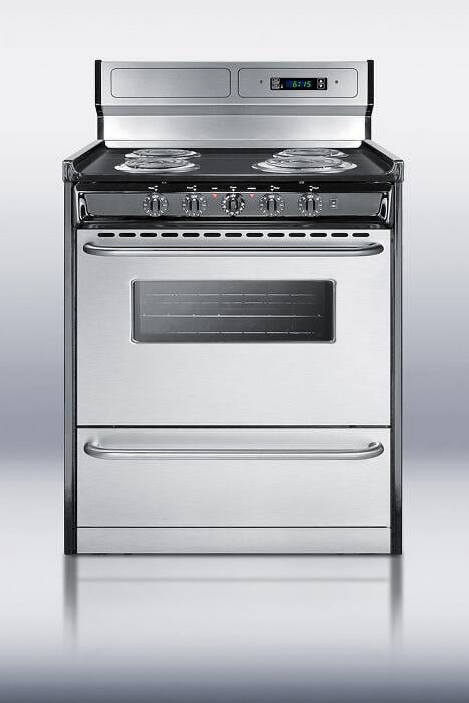 Summit 20 in. 2.3 cu. ft. Oven Freestanding Electric Range with 4 Coil  Burners - White