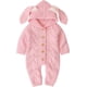 thumbnail image 2 of Mameluco de punto con capucha para bebé recién nacido y niña, 2 of 3