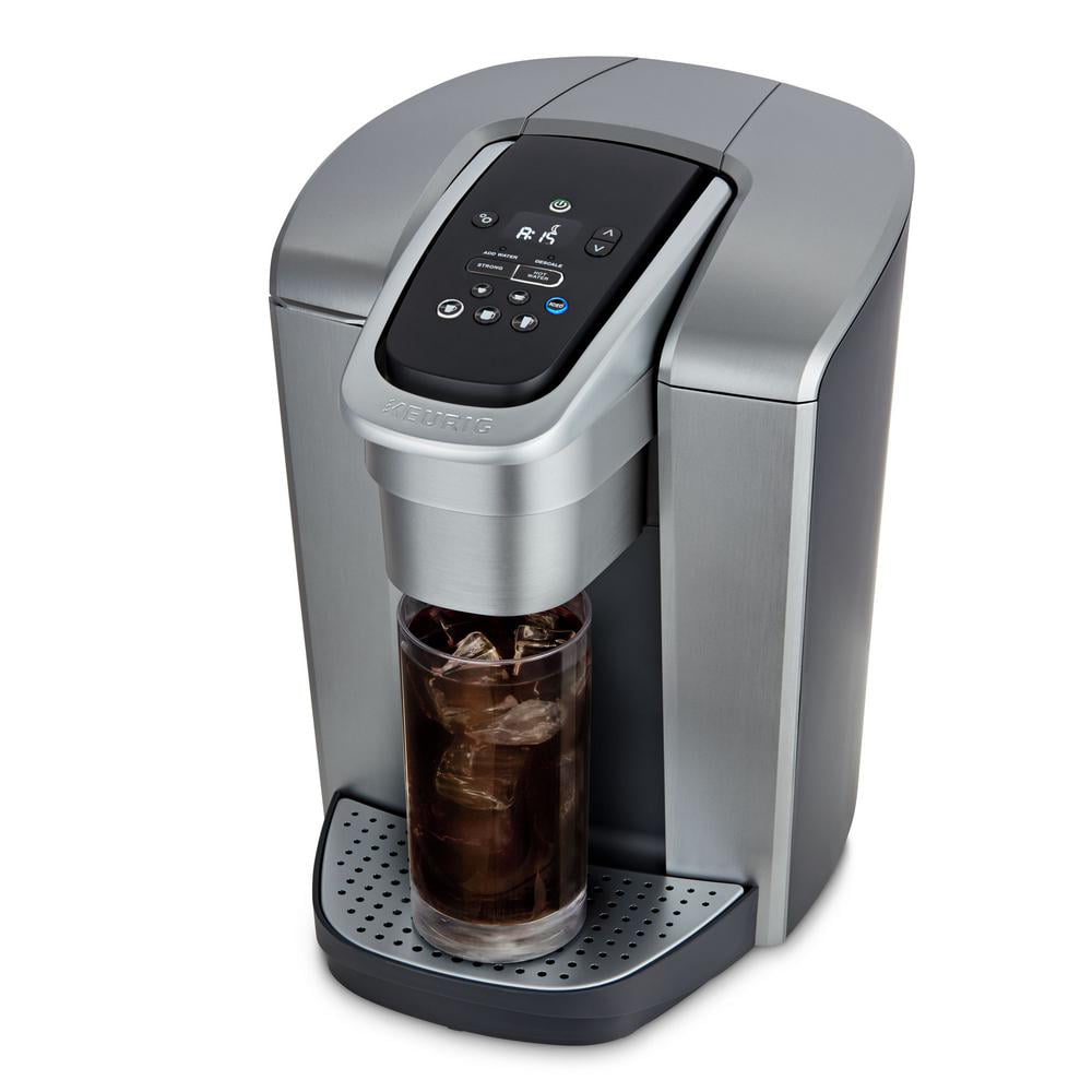 Keurig K-Elite Single Serve Coffee Maker K-Cup Pod Brewer Machine Brushed Silver 