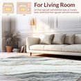 thumbnail image 2 of ODIKA 6'x9' Machine Washable Non-Slip Area Rug, Modern Marble Vein High Traffic Rug, White, 146656, 2 of 7