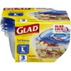 Glad Food Storage Containers - Tall Entr�e Container, 42 oz 3 ea (Pack of 4)