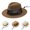 Coffee, variant on Women Men Straw Fedora Panama Sun Summer Beach Hat Wide-Brimmed Cuban Trilby Men Women Breathable Sweatband,Adjustable Chin Strap,Ideal for Summer Boating,Gardening or Holidays Coffee Free Size