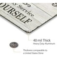 thumbnail image 4 of Laundry Room Wall Sign, “For Same Day Service, Do It Yourself” Vintage Metal Sign, 12 x 8 inch, 40 mil Laminated Rustproof Aluminum, Funny Laundry Décor, Wooden Pattern, 4 of 6
