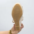 thumbnail image 6 of Eltusu Women Espadrilles Wedge Sandals, Adjustable Dress No Slip Open Toe Platform Shoes 38 Size 6.5, 6 of 8