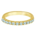 thumbnail image 3 of Aquamarine Stackable Ring Anniversary Band in 14k Yellow Gold, 3 of 3