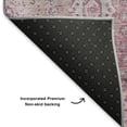 thumbnail image 5 of Addison Rugs Mayfield Premium Machine Washable Traditional Border Pink Rectangle Rug, 5' x 7'6", 5 of 7