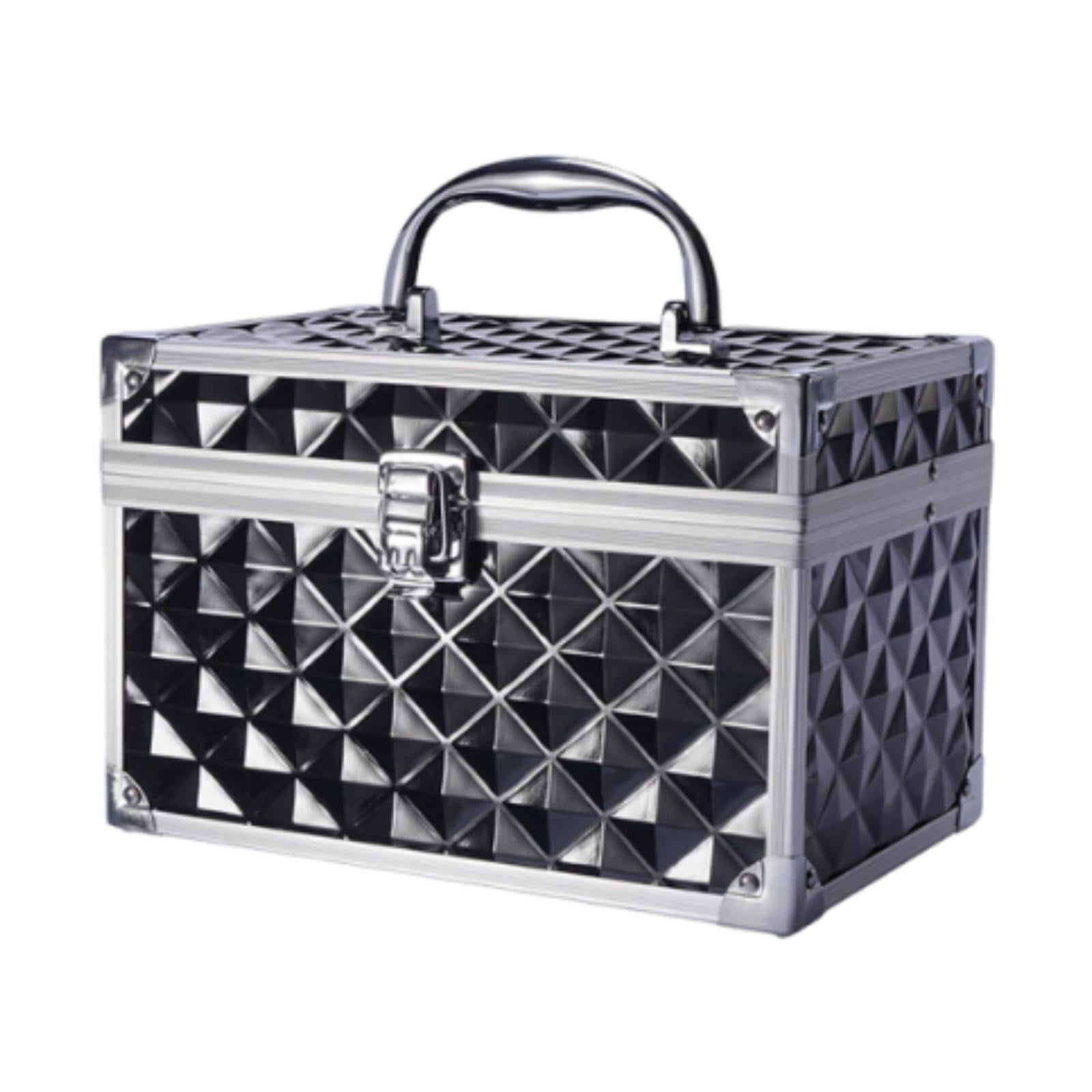 Velore Extra Large Lockable Makeup Case, Aluminum Frame