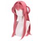 thumbnail image 3 of Peluca para cosplay rosa, larga y recta, con parte superior dividida y trenza lateral, 3 of 3