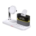 thumbnail image 1 of Fast Wireless Charger,Magnetic Wireless Charger，Magnetic Wireless Charger 3 In 1 10W Foldable Bracket Wireless Charger with Alarm Clock Night Light for Multiple Devices Fit For All Phone,White, 1 of 8