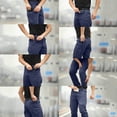 thumbnail image 3 of lcziwo Men's Casual Cargo Pants Outdoor Trousers Water Resistant Rip Stop Camping Wide Leg Construction Pants with Pockets Blue M, 3 of 10