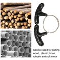 thumbnail image 4 of Sierra de bolsillo de acero inoxidable de 60 cm, longitud completa, sierra de alambre mejorada para madera y plástico, pequeña, práctica, fácil de almacenar, ideal para exteriores, camping TUNC Sencillez, 4 of 5