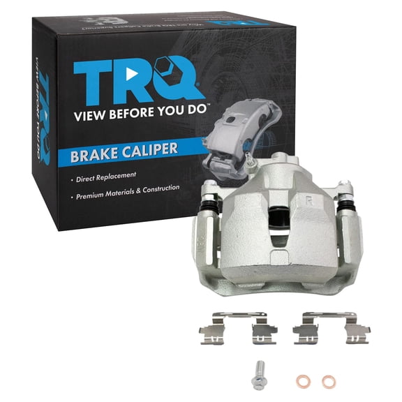 TRQ Front Right Brake Caliper w/Bracket Passenger Side Compatible with 2002-2006 Toyota Camry