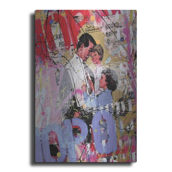 Luxe Metal Art 'Family' by David Drioton, Metal Wall Art, 12"x16"